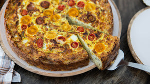 Hash Brown Crusted Summer Harvest Quiche